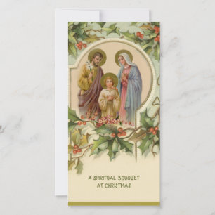 Cartes Pour Fêtes Annuelles Bouquet spirituel Prière catholique Religieuse