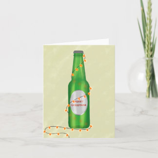 Cartes Pour Fêtes Annuelles bouteille de bière de Noël