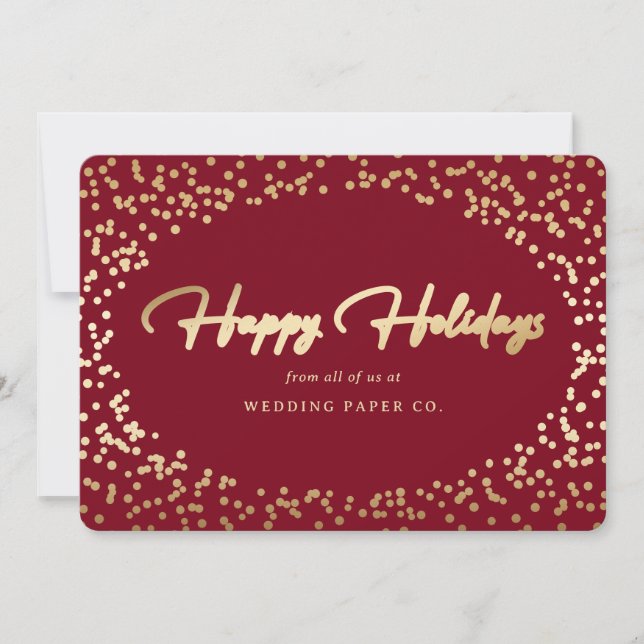 Cartes Pour Fêtes Annuelles Bouteille en or rouge personnalisé (Devant)