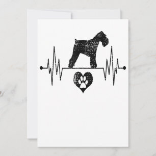 Cartes Pour Fêtes Annuelles Bouton cardiaque de Schnauzer miniature