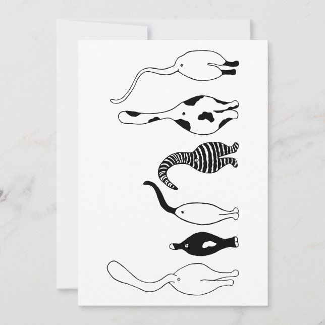 Cartes Pour Fêtes Annuelles Boutons de chat (Devant)