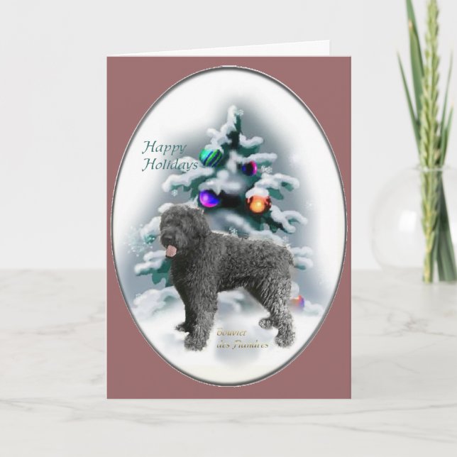 Cartes Pour Fêtes Annuelles Bouvier des Flandres Cadeaux de Noël (Devant)