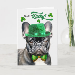 Cartes Pour Fêtes Annuelles Bouvier français noir Lucky St Patrick's Day