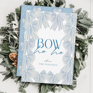 Cartes Pour Fêtes Annuelles Bow Ho Blue Bows Noël