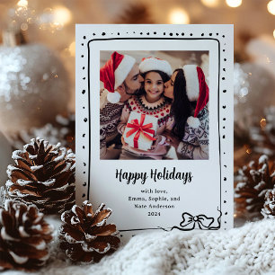 Cartes Pour Fêtes Annuelles Bow lunaire   Photo Happy Holidays