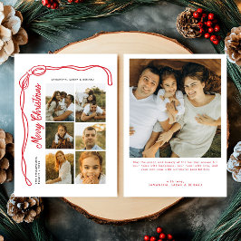 Cartes Pour Fêtes Annuelles Bow Merry Christmas Family 7 Photos