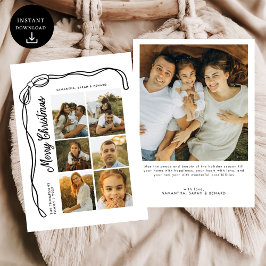 Cartes Pour Fêtes Annuelles Bow Merry Christmas Family 7 Photos