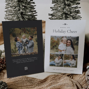 Cartes Pour Fêtes Annuelles Bow moderne   Simple minimum 3 photo