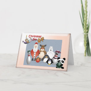 Cartes Pour Fêtes Annuelles Bowling Christmas Joy