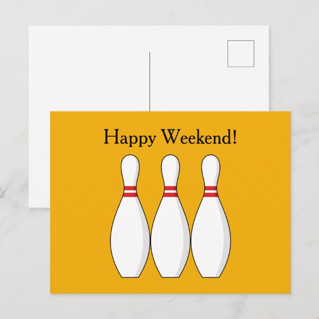 Cartes Pour Fêtes Annuelles Bowling Skittle Personnaliser (Devant / Derrière)