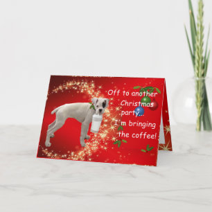 Cartes Pour Fêtes Annuelles Boxe avec café Noël