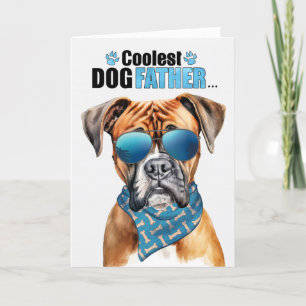 Cartes Pour Fêtes Annuelles Boxer Chien Coolest Papa Fête des pères