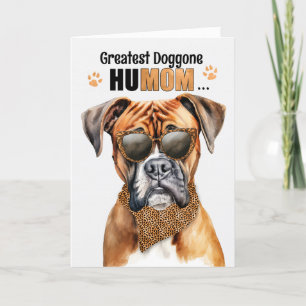 Cartes Pour Fêtes Annuelles Boxer Dog Greatest HuMOM Fête des Mères
