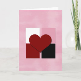 Cartes Pour Fêtes Annuelles Boxes & Heart Valentine's Day Greeting Card