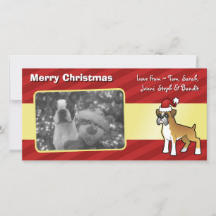 Cartes Pour Fêtes Annuelles Boxeur de Noël