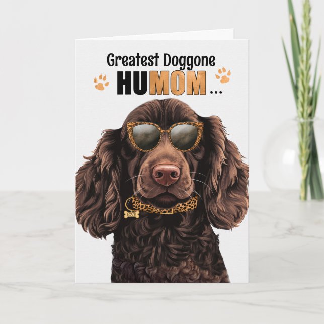 Cartes Pour Fêtes Annuelles Boykin Spaniel Dog Greatest HuMOM Mother's Day (Devant)
