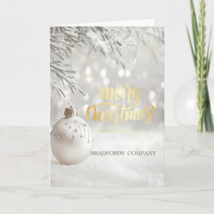 Cartes Pour Fêtes Annuelles Branche d'arbre White Christmas Ball Christmas Com