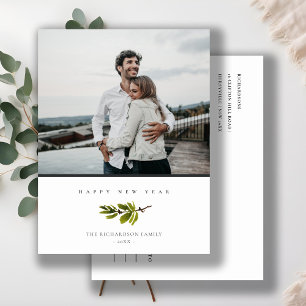 Cartes Pour Fêtes Annuelles Branche de pin minimale Noël Photo Bonne Année