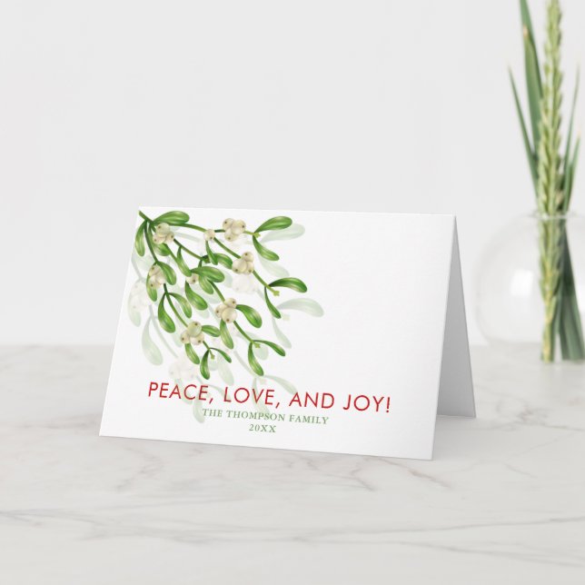 Cartes Pour Fêtes Annuelles Branches de baies de Noël à l'aquarelle Verdure  (Devant)