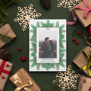 Cartes Pour Fêtes Annuelles Branches de l'arbre de Noël Photo