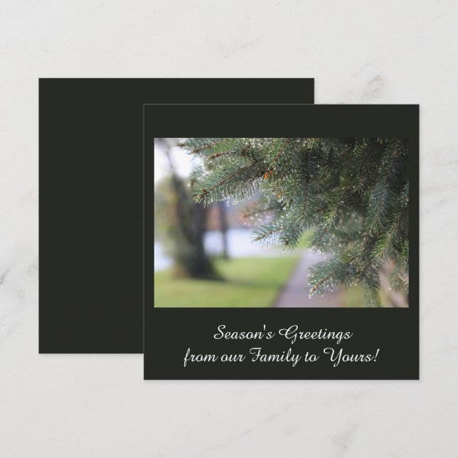 Cartes Pour Fêtes Annuelles Branches élégantes personnalisées de feuillage per (Devant / Derrière)
