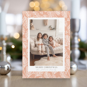 Cartes Pour Fêtes Annuelles Branches Mod Merry - Calligraphie - Photo vertical