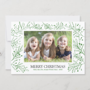 Cartes Pour Fêtes Annuelles Branches vertes d'hiver et baies Vacances 2017