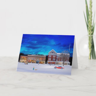 Cartes Pour Fêtes Annuelles Brandon Vermont par une nuit d'hiver