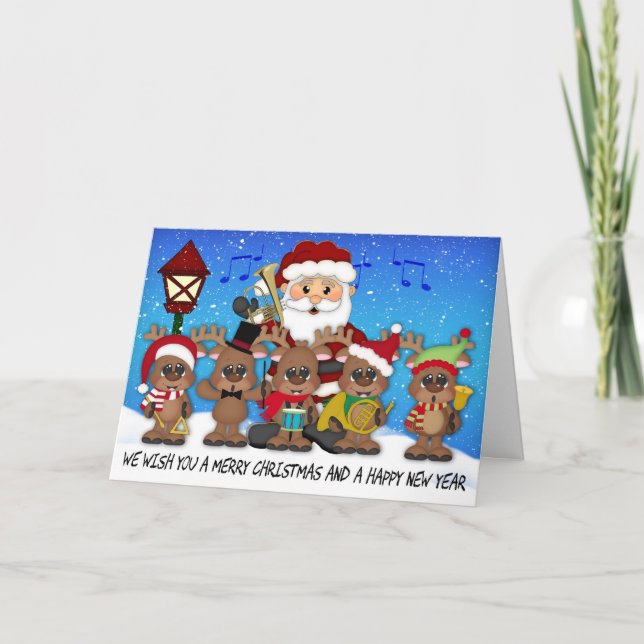 Cartes Pour Fêtes Annuelles Brass Band (Devant)