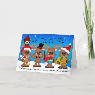 Cartes Pour Fêtes Annuelles Brass Band Christmas Reindeer Greeting Card