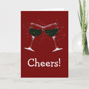 Cartes Pour Fêtes Annuelles Bravo ! Joyeuses Vacances Vins et neige