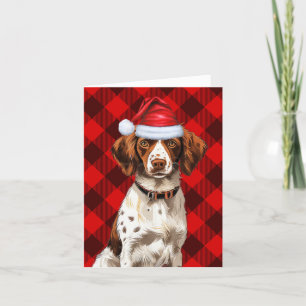 Cartes Pour Fêtes Annuelles Bretagne Espagnol Chien de Noël Chien Rouge Cardé 