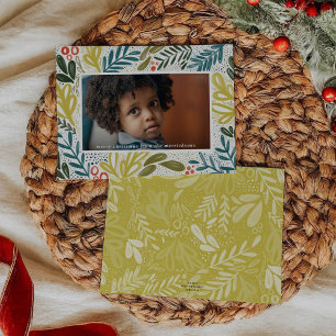 Cartes Pour Fêtes Annuelles Brève Photo botanique festive