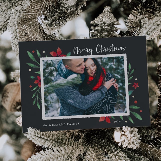 Cartes Pour Fêtes Annuelles Bright Boughs | Joyeuse photo de Noël (Créateur téléchargé)