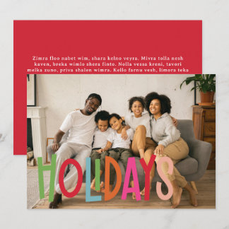 Cartes Pour Fêtes Annuelles Bright Fun Holidays Christmas Personalized Photo