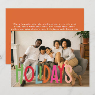 Cartes Pour Fêtes Annuelles Bright Fun Holidays Christmas Personalized Photo