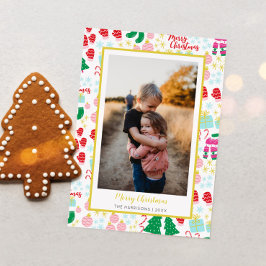 Cartes Pour Fêtes Annuelles Bright Happy Christmas Motif Photo