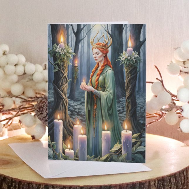 Cartes Pour Fêtes Annuelles Brigid Imbolc Chandlemas Forest Celtic Wiccan (Brigid Imbolc Candlemas Forest Celtic Wiccan Holiday Card)