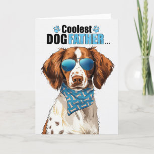 Cartes Pour Fêtes Annuelles Brittany Spaniel Chien Coolest Papa Jamais Fête de