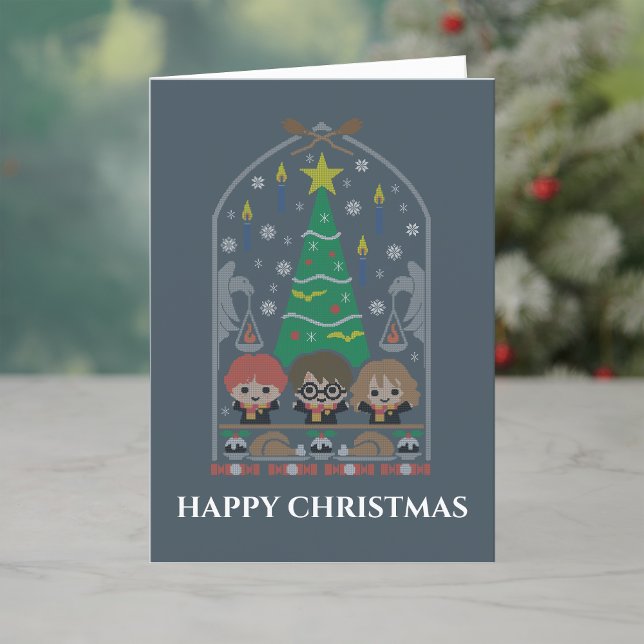 Cartes Pour Fêtes Annuelles Broderie Cartoon HOGWARTS™ Banquet de Noël (Créateur téléchargé)