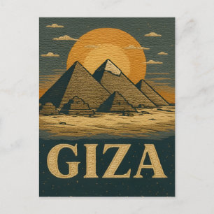 Cartes Pour Fêtes Annuelles Broderie Pyramides égyptiennes de Gizeh Grande Pyr