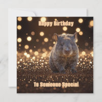 Brown Baby Wombat Sur Brown Bokeh Bliss,