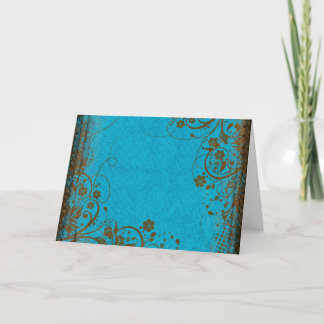Cartes Pour Fêtes Annuelles Brun et Teal
