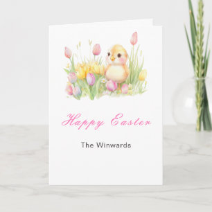 Cartes Pour Fêtes Annuelles Brunch de Pâques avec un poussin printanier
