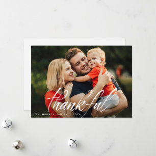 Cartes Pour Fêtes Annuelles brush rustique lettrage thanksgiving 