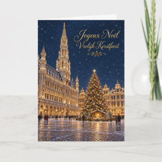 Cartes Pour Fêtes Annuelles Bruxelles Grand-Place Joyeux Noël Noël de Bruxelle