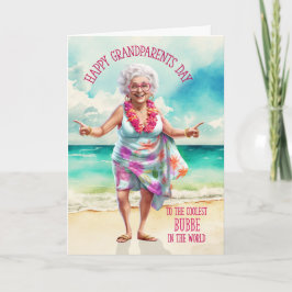 Cartes Pour Fêtes Annuelles Bubbe Yiddish Grand-mère Jour le plus frais