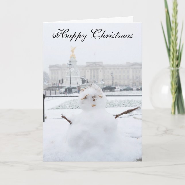 Cartes Pour Fêtes Annuelles Buckingham Palace Snowman (Devant)
