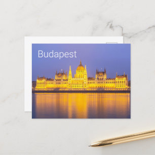 Cartes Pour Fêtes Annuelles Budapest Parlement Panorama Hongrie