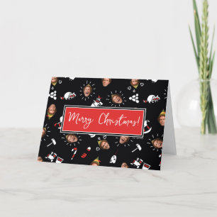 Cartes Pour Fêtes Annuelles Buddy l'Elf Black Doodle Motif